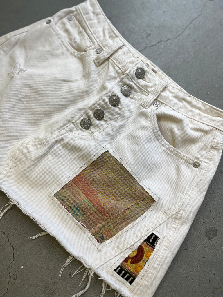 Up cycled Free People mini skirt