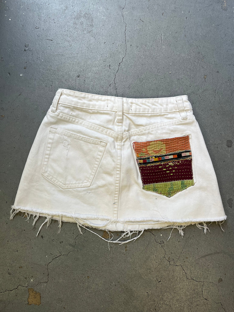 Up cycled Free People mini skirt