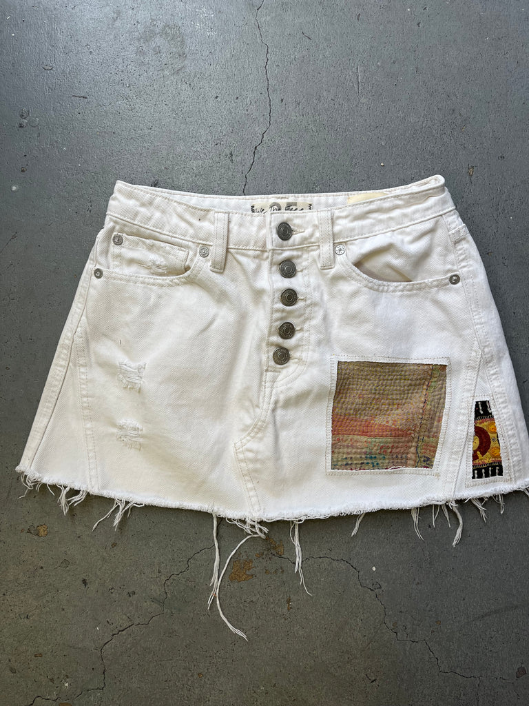 Up cycled Free People mini skirt